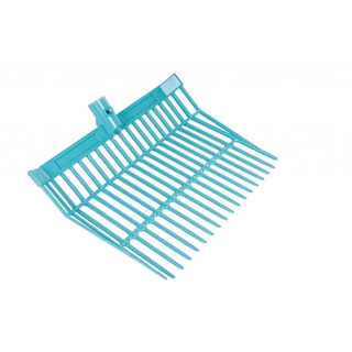 Rastrillo HKM con mango de aluminio, color azul claro - Imagen 2